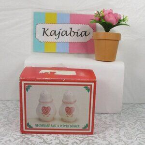 STONEWARE Salt & Pepper Shakers NIB